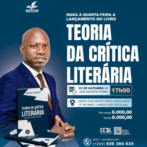 Jurista angolano lança livro sobre crítica literária