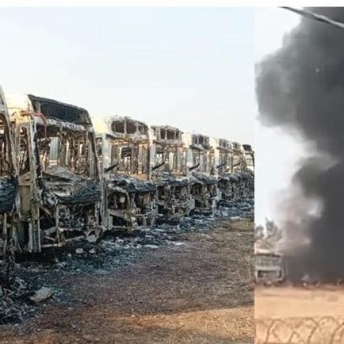 Fogo devasta frota da TCUL no Zango